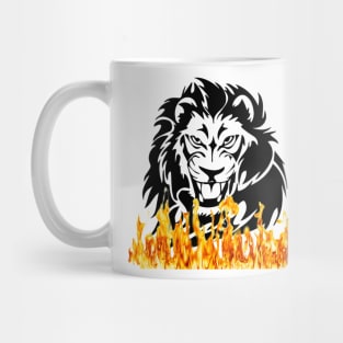 Lion fire design. Mug